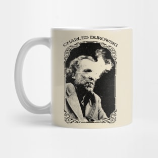 Charles Bukowski Smoking Vintage Mug